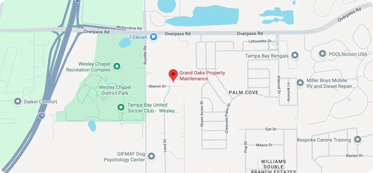 Grand Oaks Property Maintenance Service Area Map